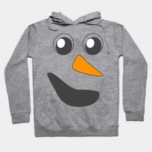 Cute ugly Christmas Snowman Face Hoodie